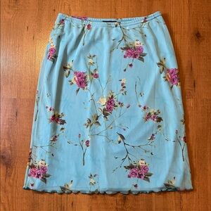 Grapevine Floral Blue Skirt